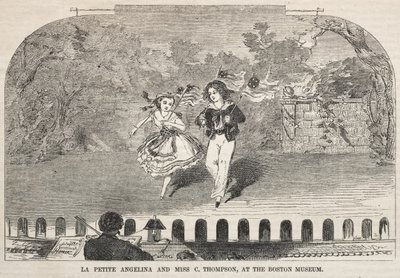 La Petite Angelina and Miss C. Thompson, at the Boston Museum by Winslow Homer