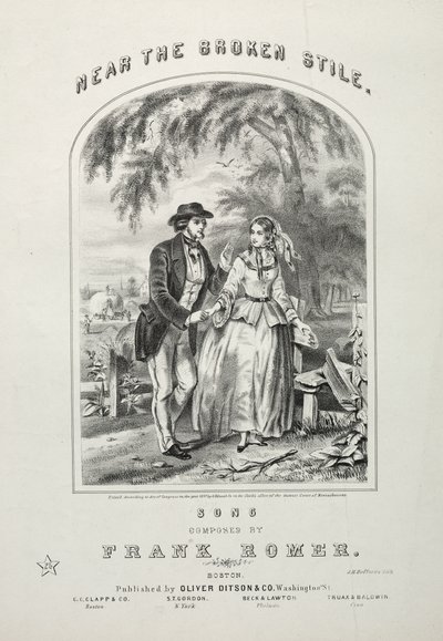 Near the Broken Stile - Sheet Music Cover by Winslow Homer