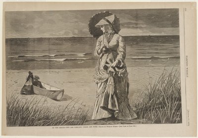 On the Beach - Two are Company, Three are None by Winslow Homer