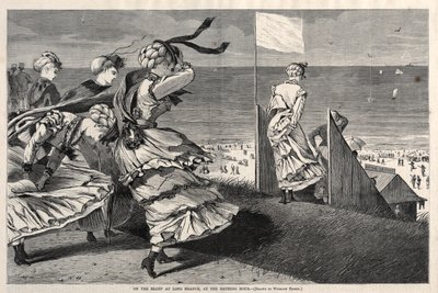 On the Bluff at Long Branch, at the Bathing Hour by Winslow Homer