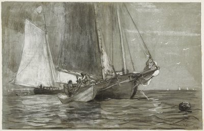 Schooner at Anchor by Winslow Homer
