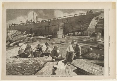 Ship-Building, Gloucester Harbor by Winslow Homer