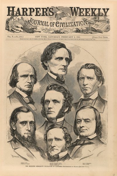 The Seceding Mississippi Delegation in Congress, from Harper