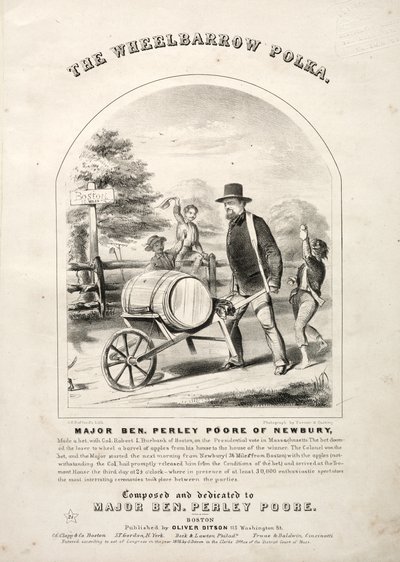 The Wheelbarrow Polka - Sheet Music Cover by Winslow Homer