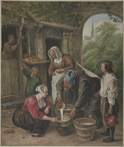 The milk seller by Wybrand Hendriks