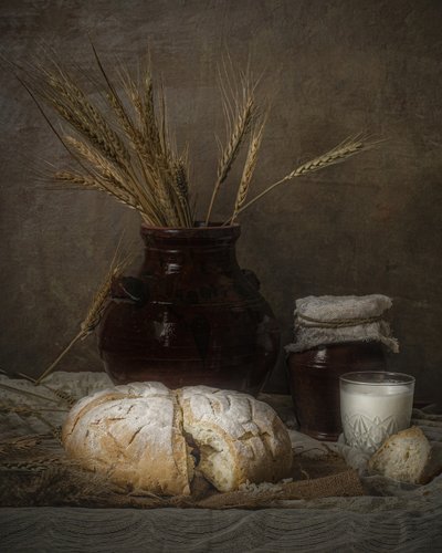 Rustic Bread and Milk by Yasmin Elsharma