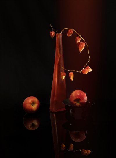 Vibrant Still Life Apples by Yi Pan