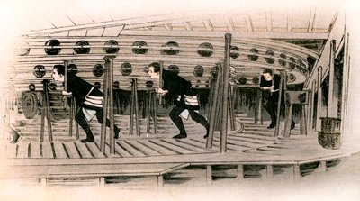 Traditional Japanese Theater: The Machinists Operate the Rotating Platform of the Stage by Yoshimune Arai