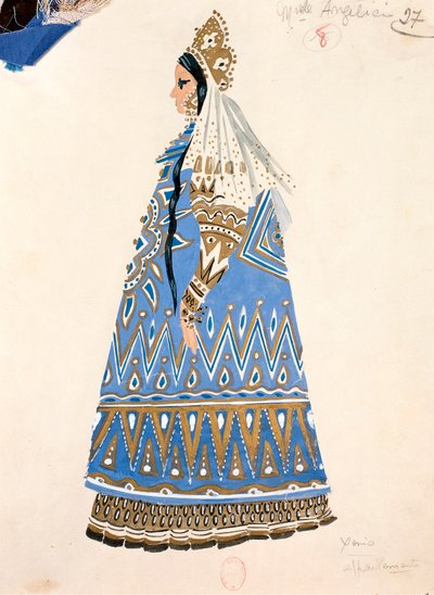 Costume Sketch for Xenia in 