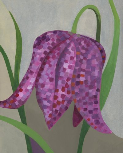 Purple Checkered Bloom by Yvonne Gustafsson