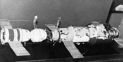 A Model of Soyuz 11 Docked with the Salyut 1 Space Station by Frederick (attr. to) Barnard