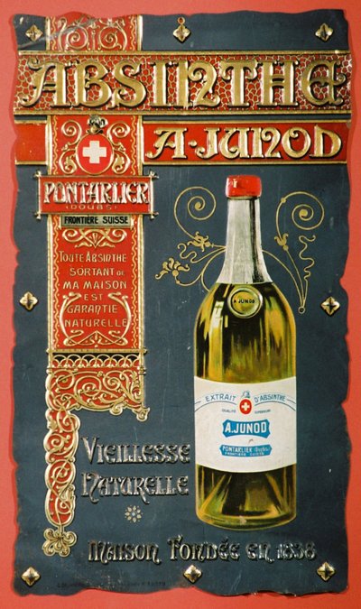 Advertisement for Absinthe Junod, c 1900 by Frederick (attr. to) Barnard