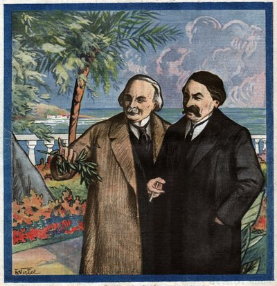 Aristide Briand and Lloyd George by Ferdinand Georg Waldmuller