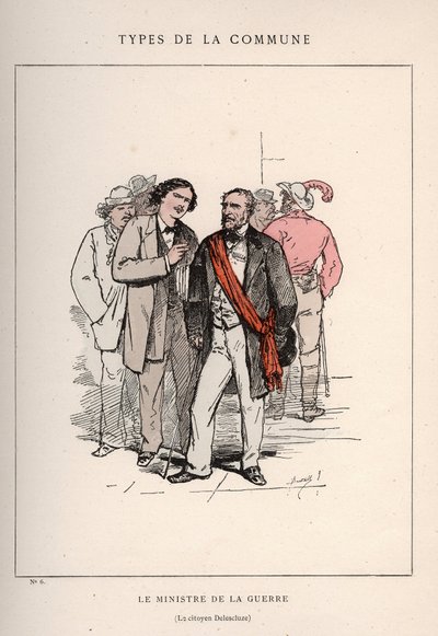 Commune de Paris: Costume de THE MINISTER OF LA WAR - LE CITIZEN DELESCLUZE (6) in Les Communeux by Frederick (attr. to) Barnard