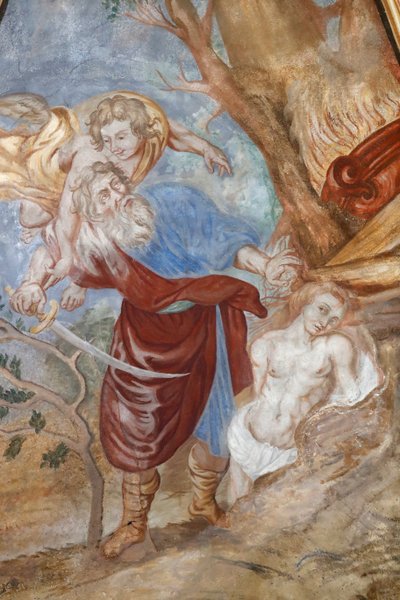 God commands Abraham to offer his son Isaac as a sacrifice (Notre Dame de l