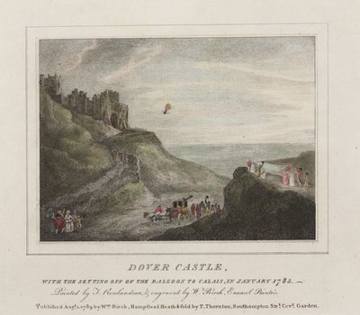 The First Channel Crossing by Balloon, 7 January 1785 by Frederick (attr. to) Barnard
