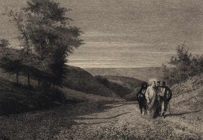 Jesus and His Disciples on the Road to Caesarea by after Albert Robida
