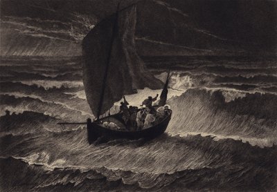 Jesus Asleep During the Tempest by after Albert Robida