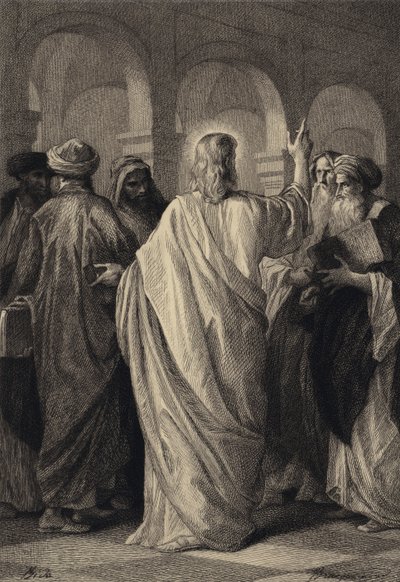 Jesus Converses with the Doctors by after Albert Robida