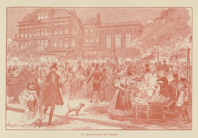 The Boulevard of Crime by after Albert Robida