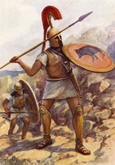 A Hoplite in the Army of Servius Tullius by after Amedee Forestier