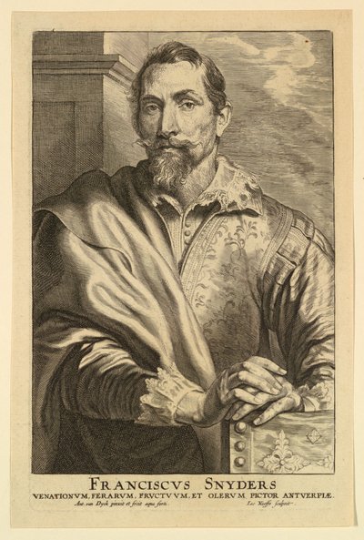 Portrait of Frans Snyders, from the Icones Principum Virorum by after Anthony van Dyck