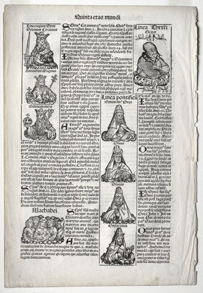 Genealogical Page; published in the Nuremberg Chronicle by Hartmann Schedel by after Augustin Pajou