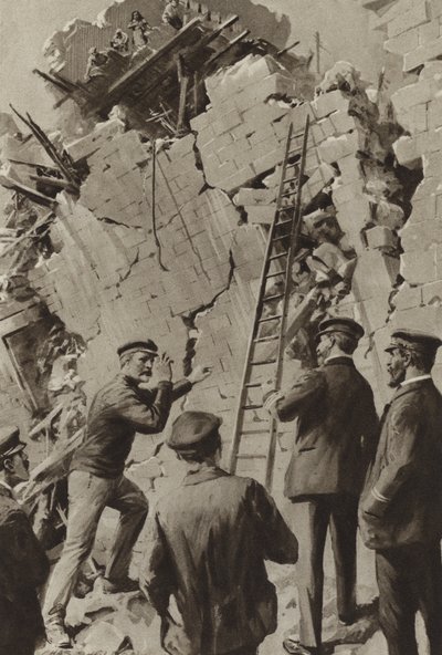 An English seaman assisting the rescue effort after the Messina earthquake by after Charles Mills Sheldon