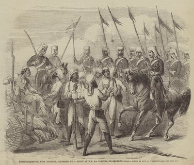 Mutinous Sepoys, with Plunder, Surprised by a Party of HM 9th Lancers, near Delhi by after George Francklin Atkinson