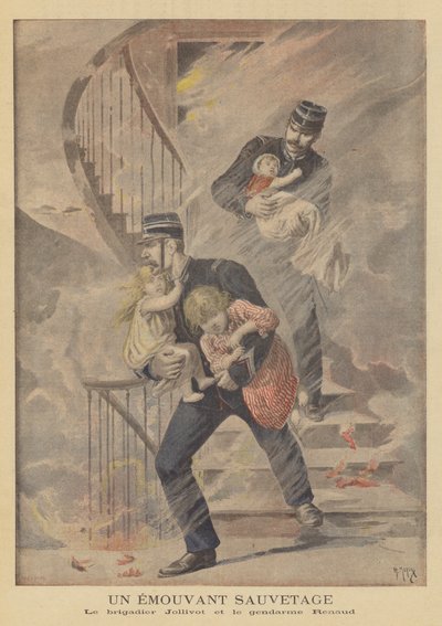 A Touching Rescue by after Henri Meyer