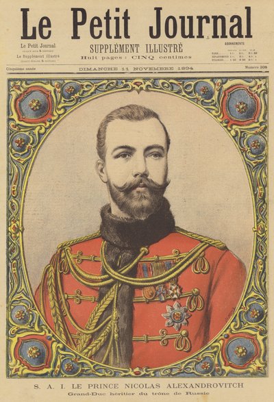 Prince Nicholas Alexandrovich, Heir to the Russian Throne by after Henri Meyer