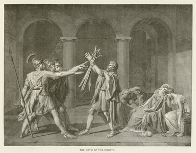 The Oath of the Horatii by after Jacques Louis David