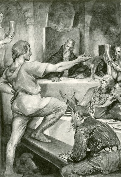 Beowulf Replies Haughtily to Hunferth by after John Henry Frederick Bacon