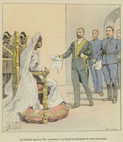 The Resident General Informs the Queen of the Government