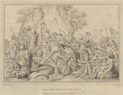 The Striking of the Rock, Exodus by after Nicolas Poussin