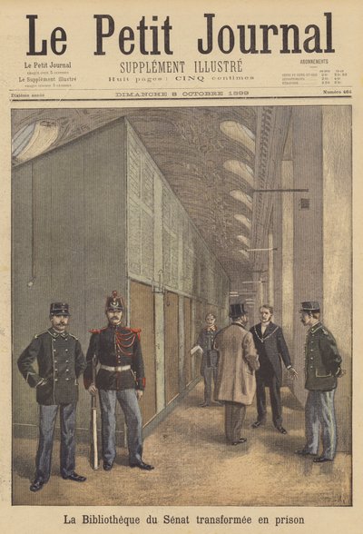 The library of the French senate converted into a prison by after Oswaldo Tofani