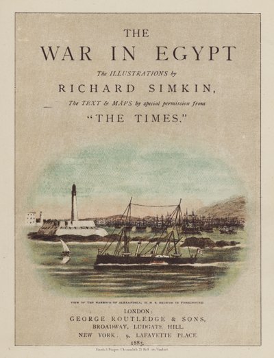 Title-page Illustration for The War in Egypt by after Richard Simkin