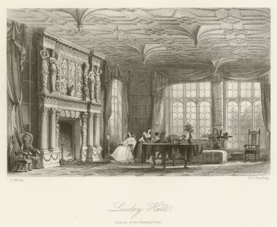 Loseley Hall, Interior of the Drawing Room by after Thomas Allom
