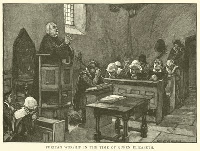 Puritan Worship in the Time of Queen Elizabeth by after William Henry Margetson