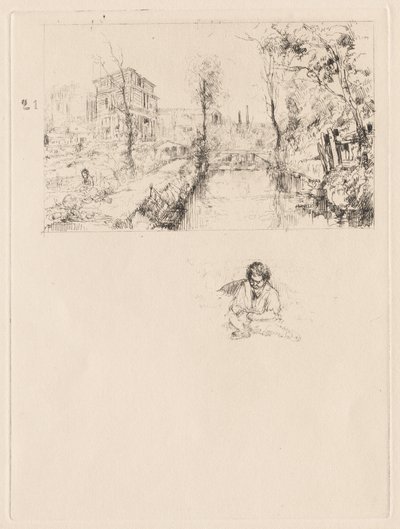 Landscape with Bridge and Child by attributed to Jean Louis Richter