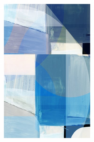Abstract Blue Geometry by cartissi