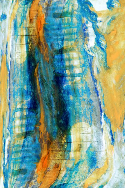 Abstract Blue Gold Flow by cartissi