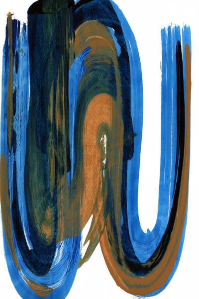 Abstract Blues and Orange by cartissi
