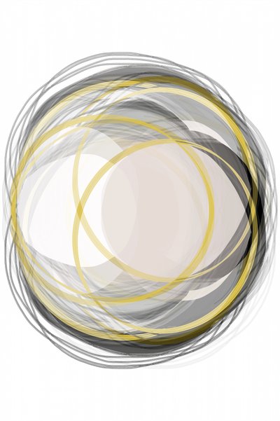 Abstract Gold Circles by cartissi