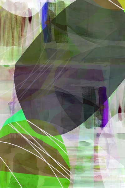 Abstract Green Shapes 1 by cartissi
