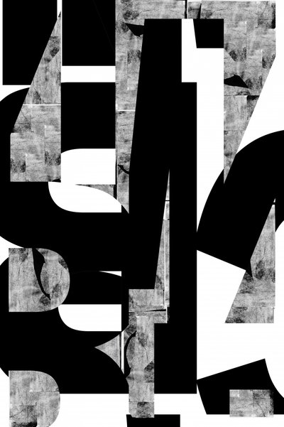 Abstract Monochrome Letter Forms by cartissi