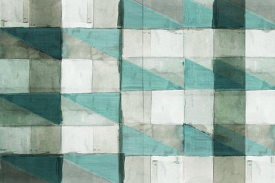 Aqua Geometric Pattern by cartissi