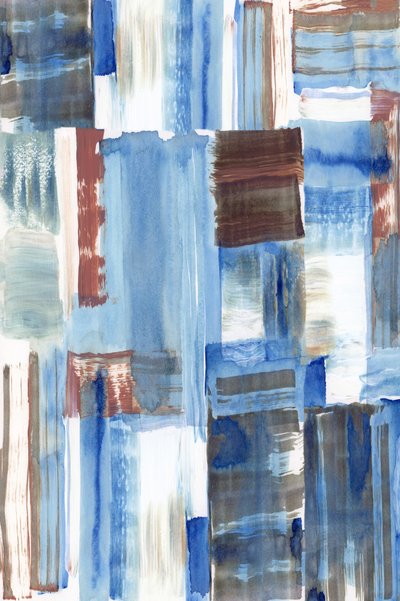 Blue Brown Abstract Strokes by cartissi