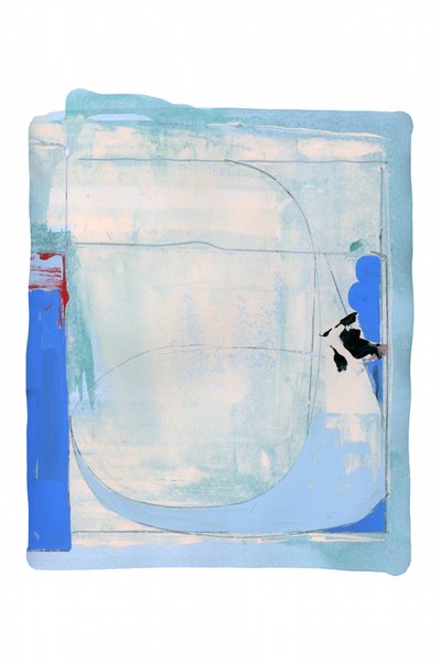 Calm Blue Abstract Shapes by cartissi