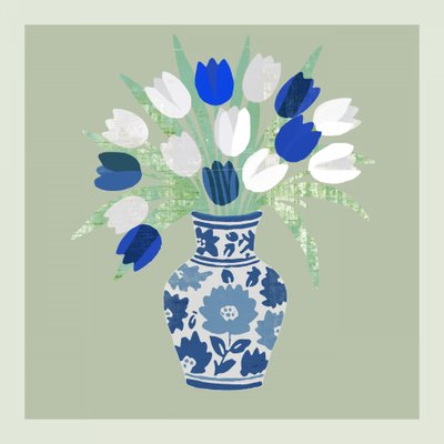 Chinoiserie Tulip Bouquet by cartissi